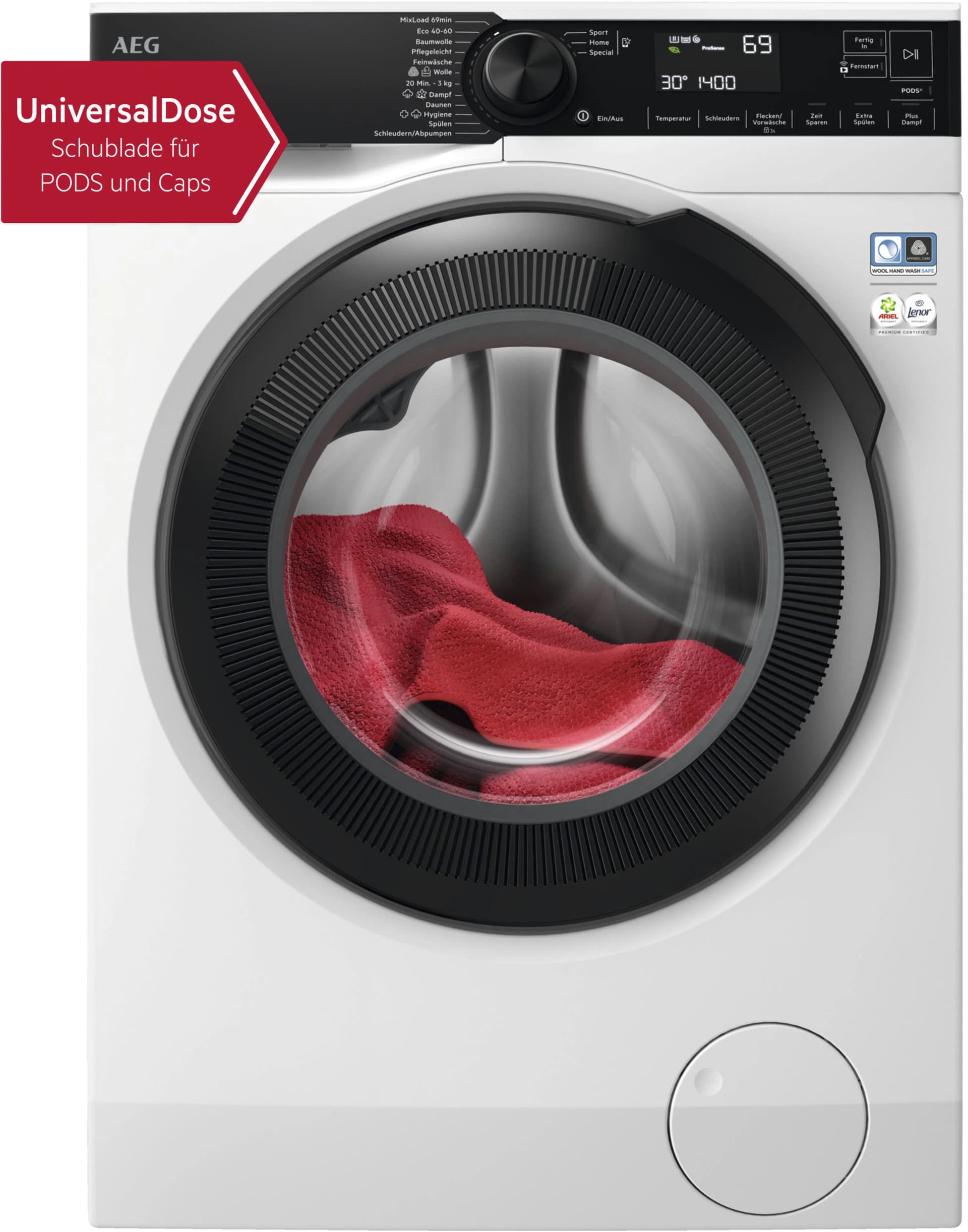 AEG Waschmaschine LR7EW75610 11 kg Weiß mit ProSteam®-Technologie