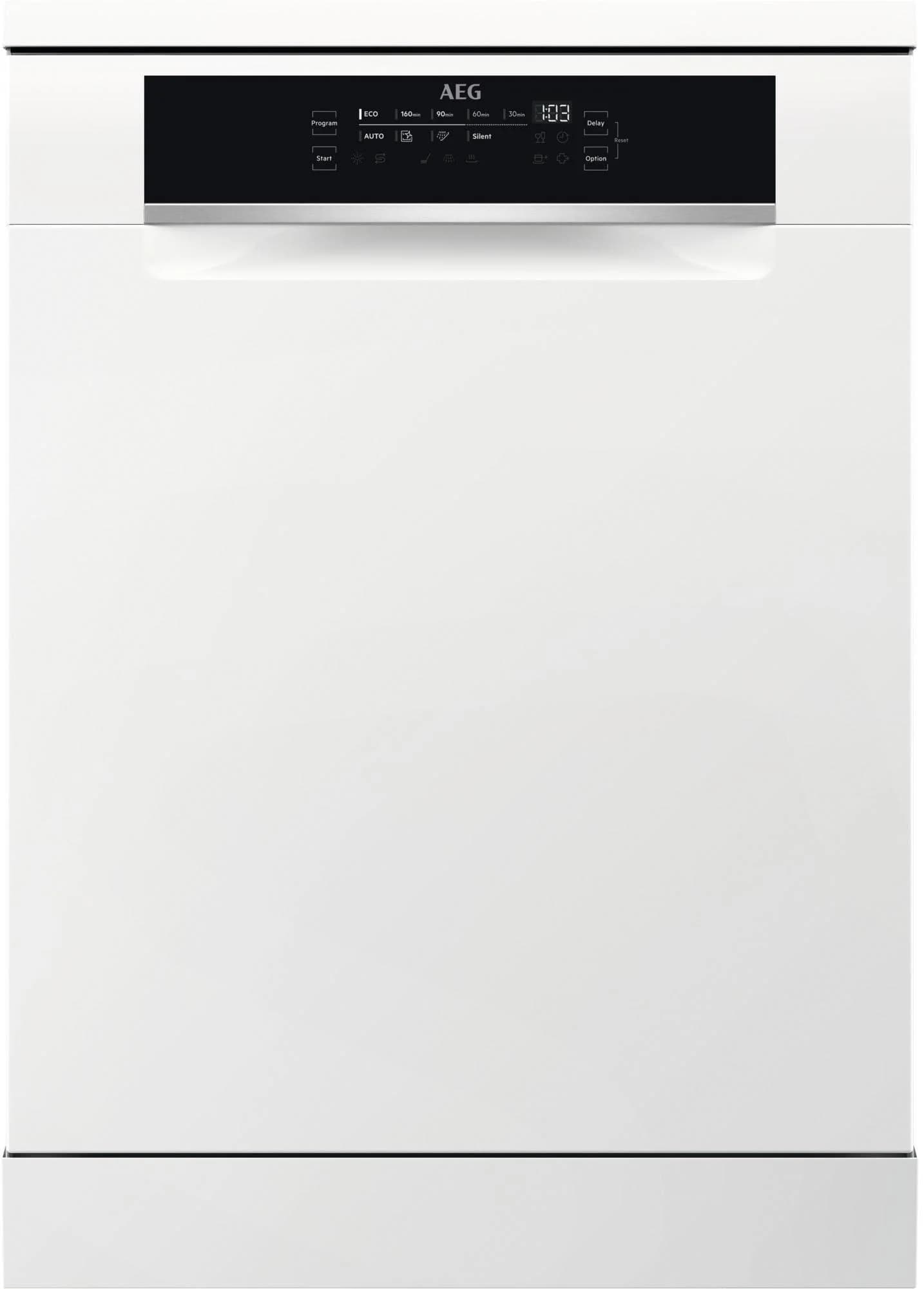 AEG Standgeschirrspüler FFB75707PW Energieeffizienz B Aqua Control Wasserstopp