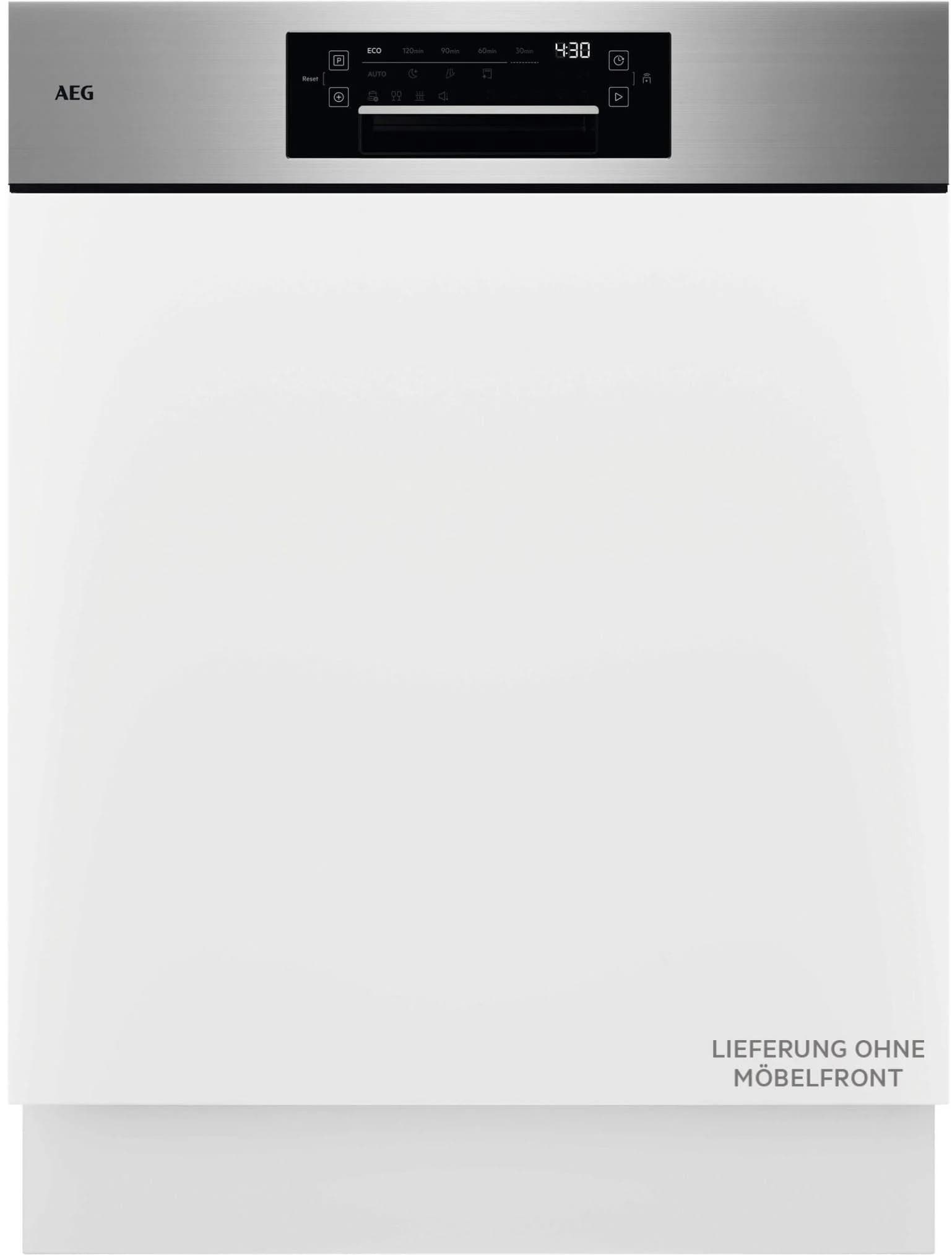 AEG Geschirrspüler GT9200X2SCM teilintegrierbar Silber LED-Beleuchtung