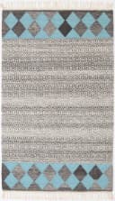 Carpet Avenue Kelim Teppich Modern Blau/Türkis/Braun Bild 2