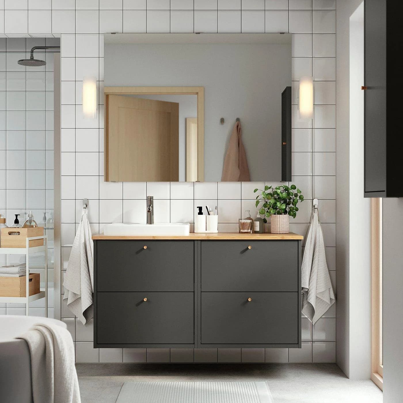 HAVBÄCK/ORRSJÖN Waschbeckenschrank mit Mischbatterie