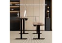 HOMAVO Elektrischer Schreibtisch Höhenverstellbar Braun Memory USB Bild 3