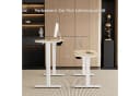 HOMAVO Höhenverstellbarer Schreibtisch mit Memory und USB-Anschlüssen Braun Bild 3
