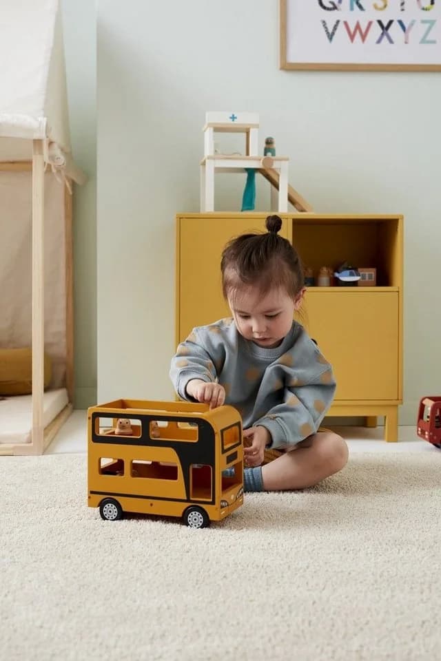Kids Concept Doppeldeckerbus Aiden Holz Spielzeug-Auto - Bild 5