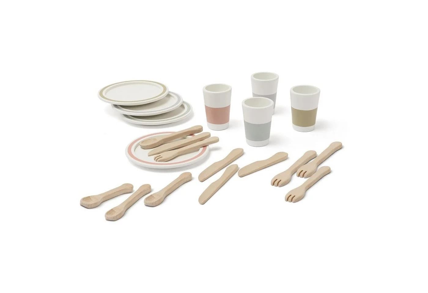 Kids Concept Spielgeschirr Serviceset Kids Bistro Komplett-Set Bunt - Bild 2