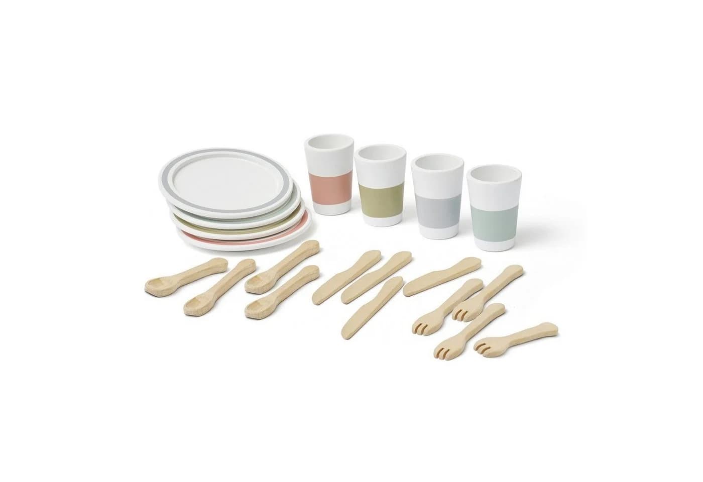 Kids Concept Spielgeschirr Serviceset Kids Bistro Komplett-Set Bunt - Bild 3