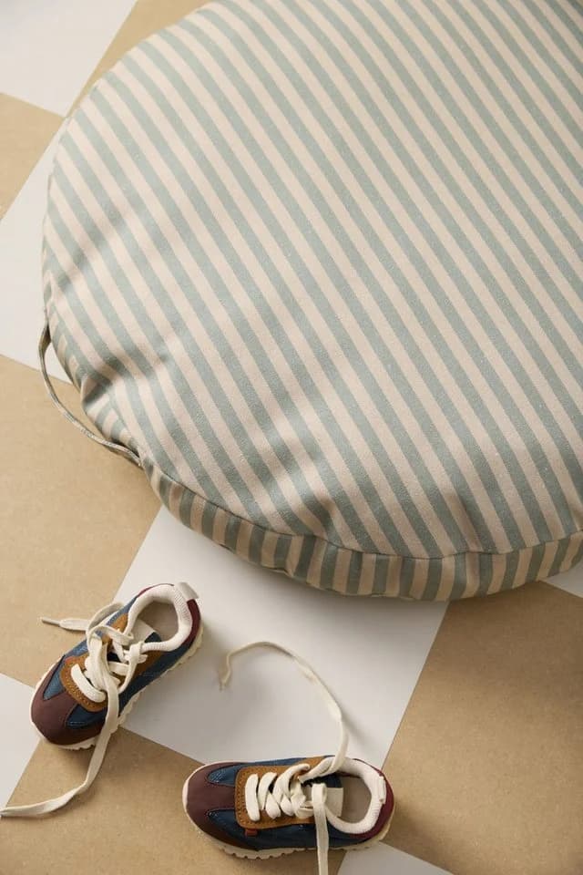 Kids Concept Pouf Sitzkissen Beige Streifen
