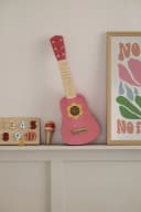 Kids Concept Spielzeug-Gitarre Blume Rosa Holz Bild 1