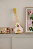 Kids Concept Spielzeug-Gitarre Gelb/Weiß Holz 6-Saiter Bild 1