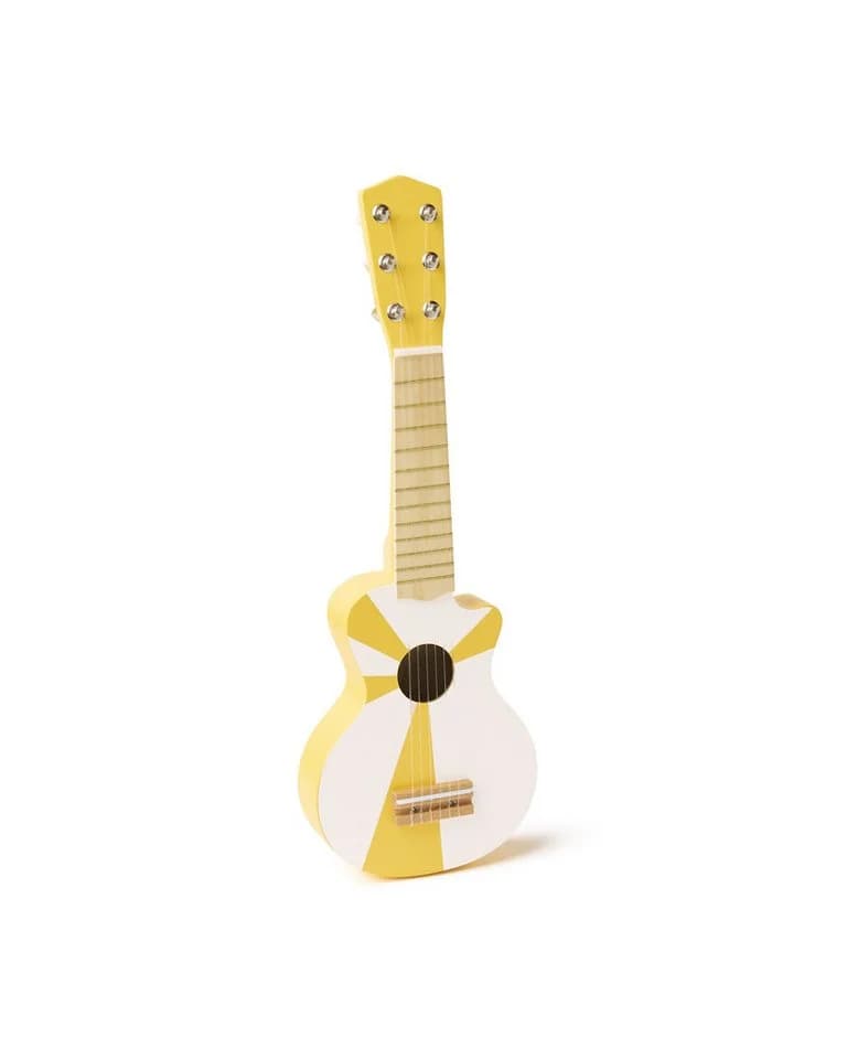 Kids Concept Spielzeug-Gitarre Gelb/Weiß Holz 6-Saiter - Bild 2