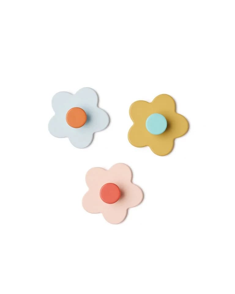 Kids Concept Kleiderhaken Blumenmix 3er-Pack - Bild 2