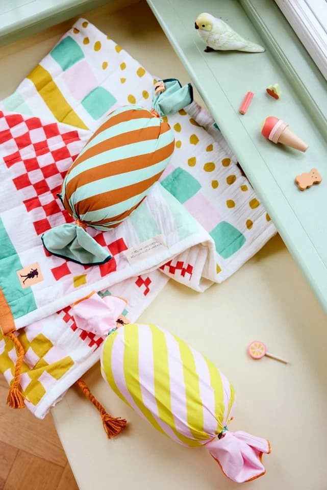Kids Concept Bonbon-Kissen Pippi Langstrumpf Grün