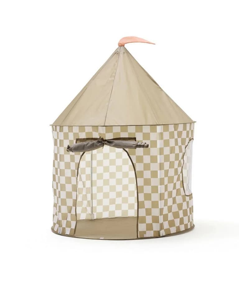Kids Concept Spielzelt Karo khaki mit festem Boden - Bild 2
