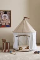 Kids Concept Spielzelt Streifen Hellblau Bild 1