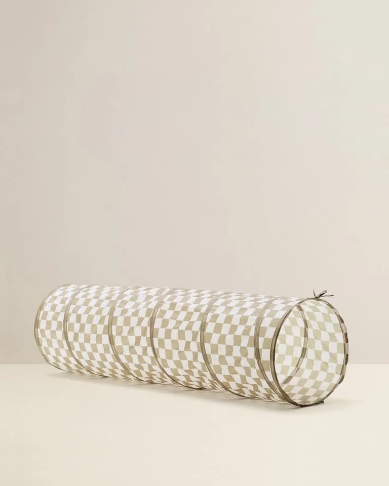 Kids Concept Spieltunnel Karo Khaki 180cm - Bild 3