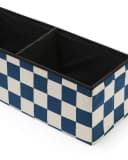 Kids Concept Sitzbank mit Stauraum Karo blau-grün Bild 1