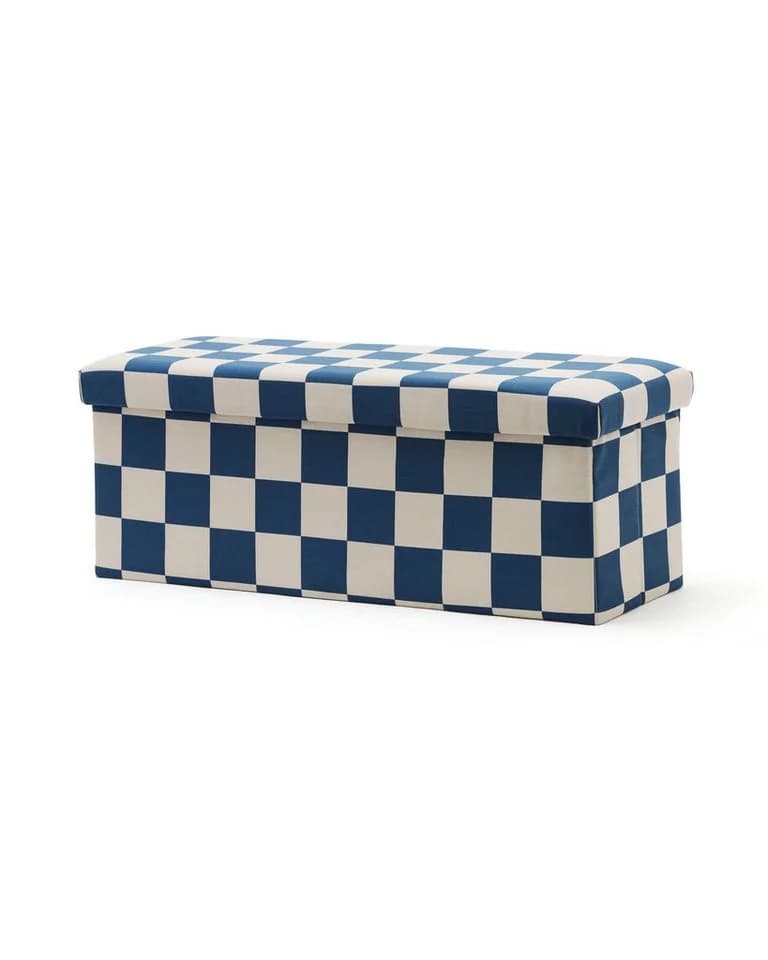 Kids Concept Sitzbank mit Stauraum Karo blau-grün - Bild 2