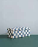 Kids Concept Sitzbank mit Stauraum Karo blau-grün Bild 3