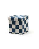 Kids Concept Sitzwürfel mit Stauraum Karo Blau/Grün Bild 2