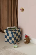 Kids Concept Sitzwürfel mit Stauraum Karo Blau/Grün Bild 3