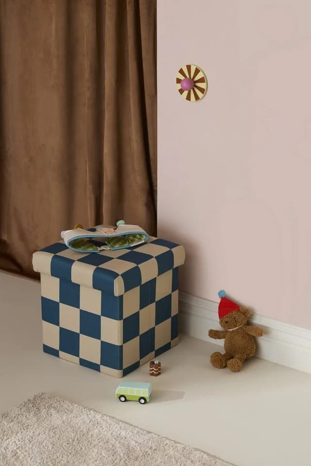 Kids Concept Sitzwürfel mit Stauraum Karo Blau/Grün - Bild 3