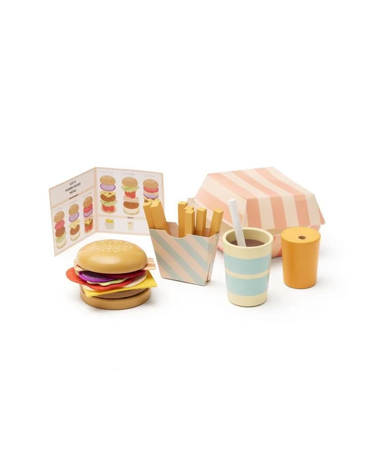 Kids Concept Hamburger-Spielset aus Holz mit Filz-Zutaten - Bild 2