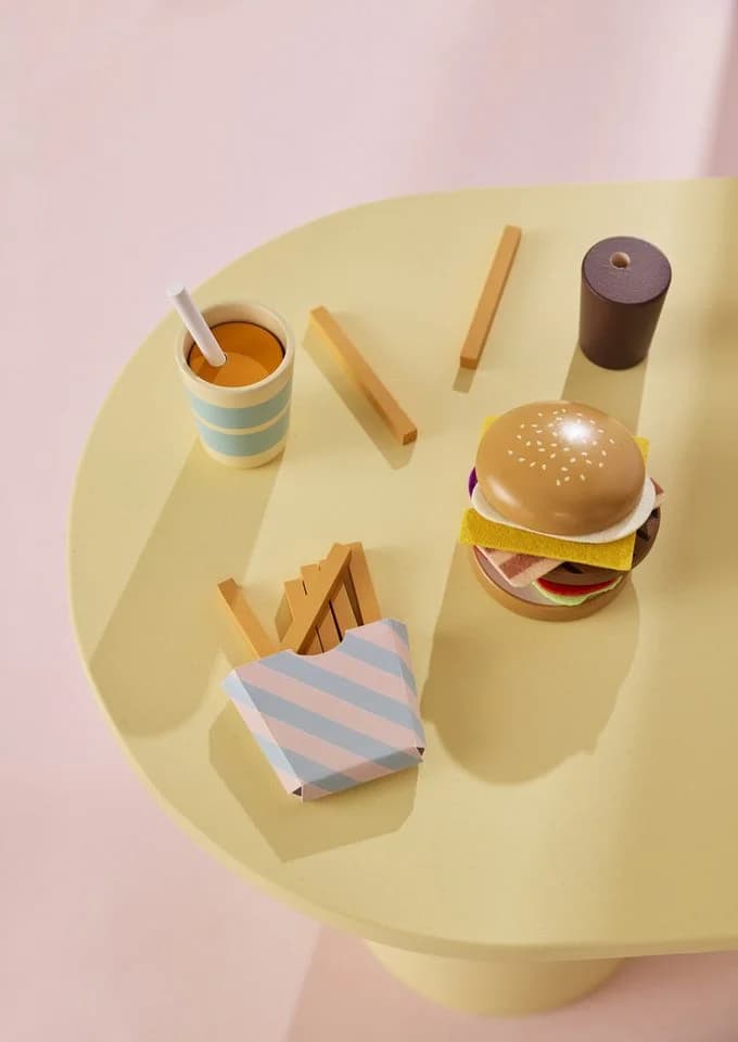 Kids Concept Hamburger-Spielset aus Holz mit Filz-Zutaten - Bild 4