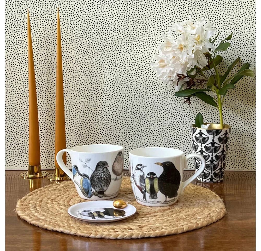 Charlotte Nicolin Becher Birdland Fine Bone China Bunt