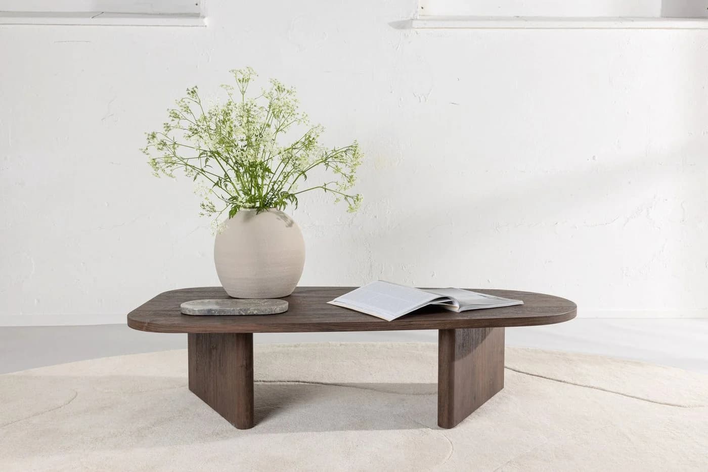 Venture Home Couchtisch Oval Braun Holzwerkstoff