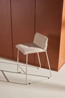 Venture Home Barhocker Bisbee 2er-Set Beige Bouclé Stahlbeine Bild 1