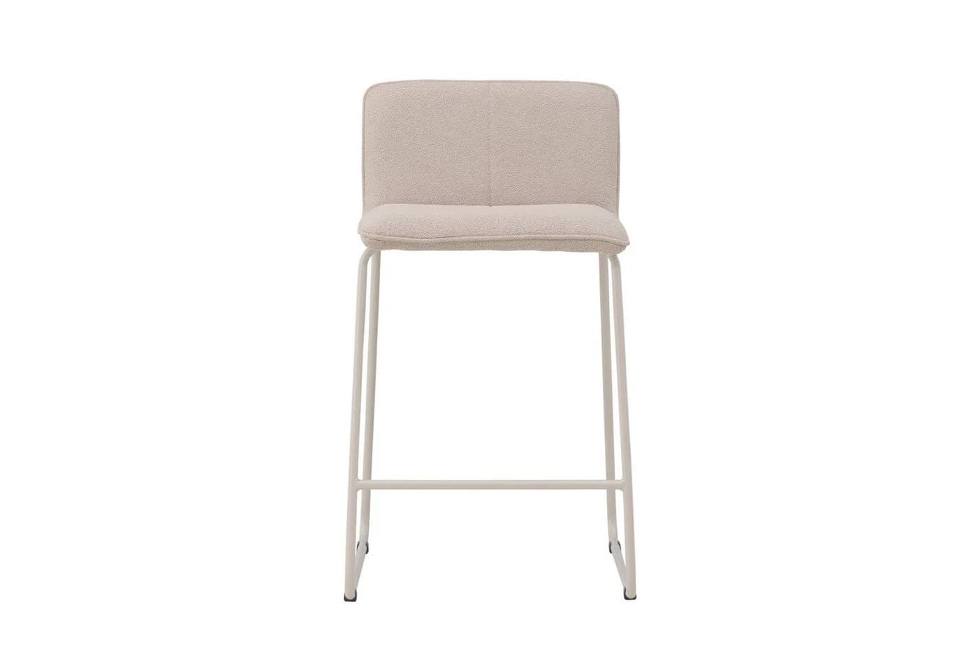 Venture Home Barhocker Bisbee 2er-Set Beige Bouclé Stahlbeine - Bild 3