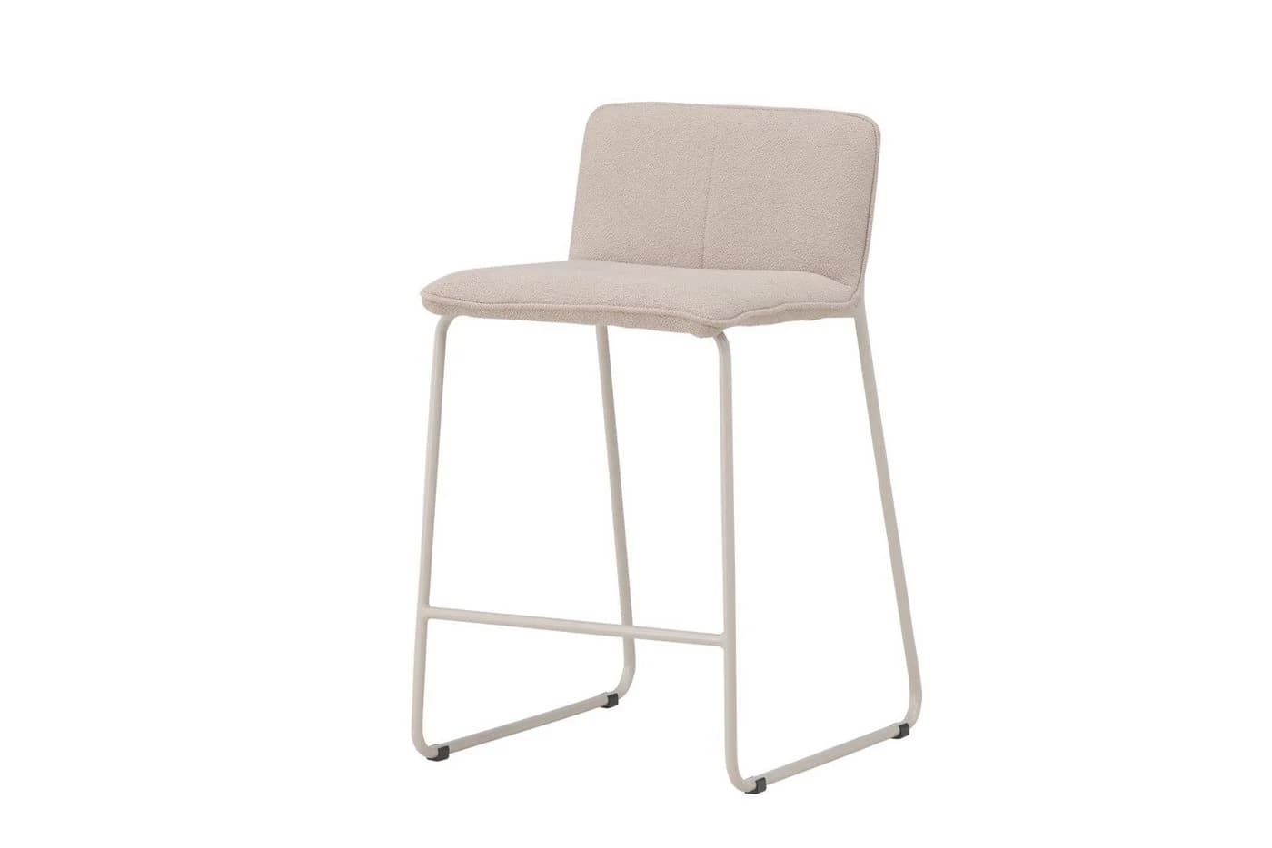 Venture Home Barhocker Bisbee 2er-Set Beige Bouclé Stahlbeine - Bild 4