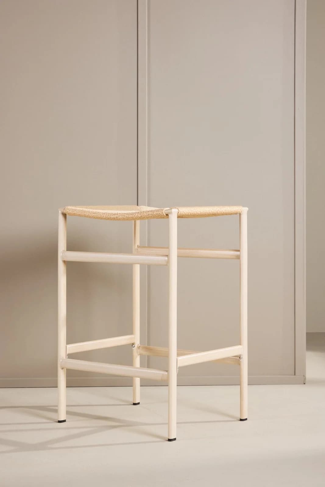 VENTURE HOME Barhocker Polly 2er-Set Beige Stahl