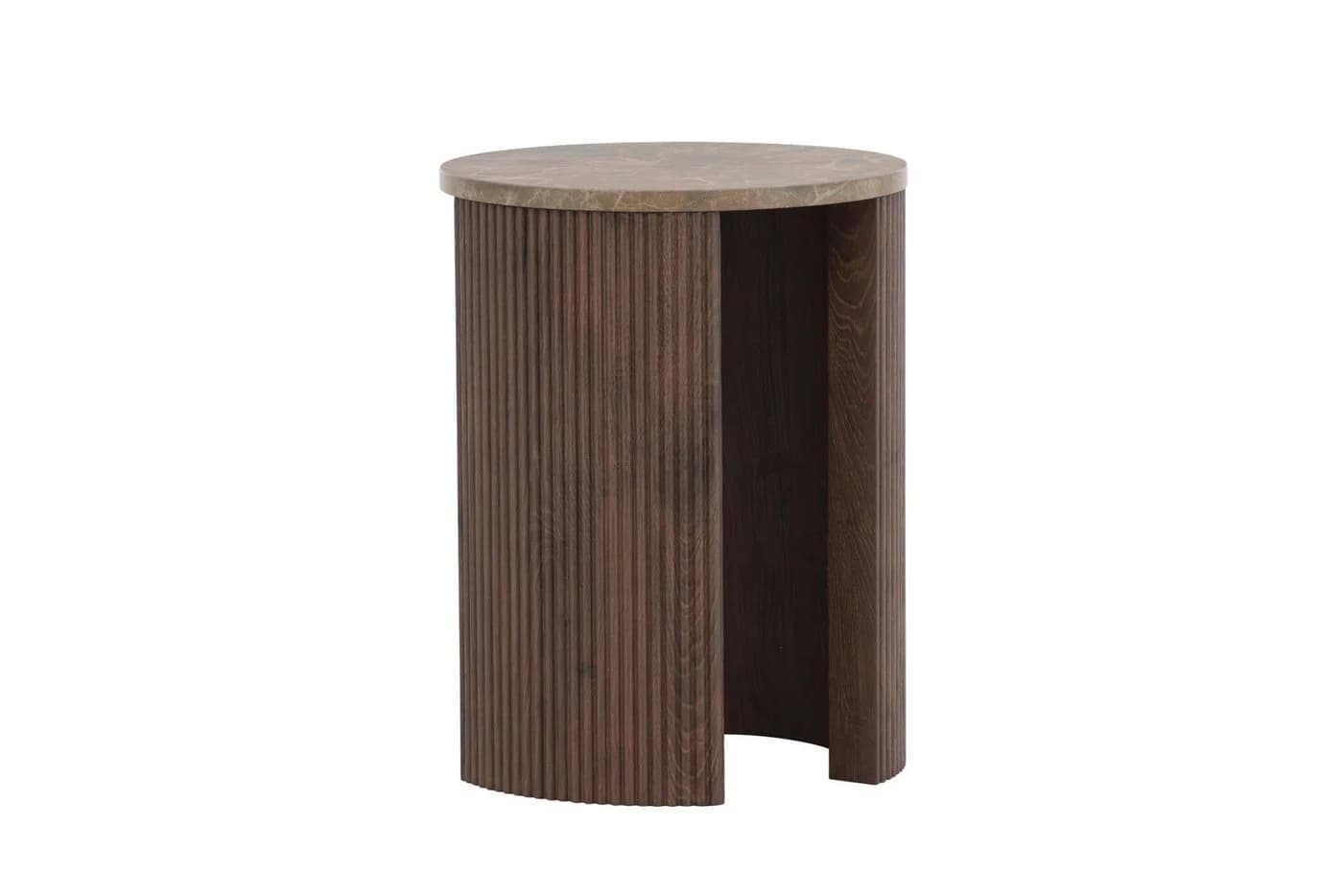 Venture Home Beistelltisch rund MDF Braun Bristol Serie