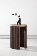 Venture Home Beistelltisch rund MDF Braun Bristol Serie Bild 2