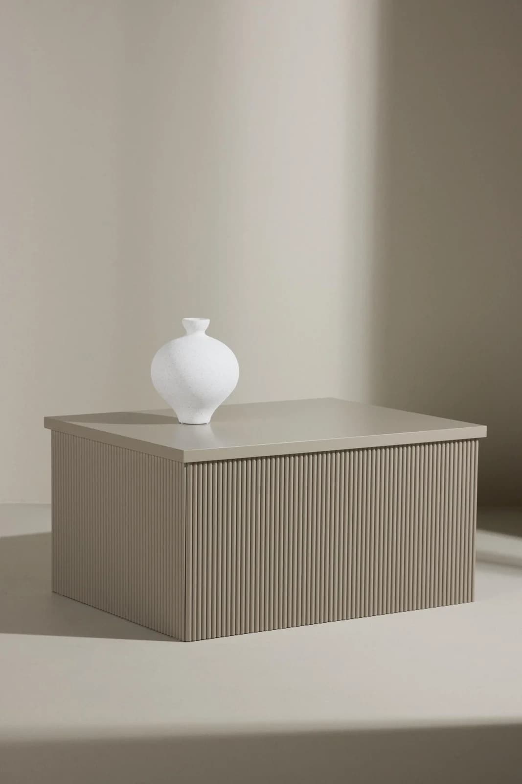 VENTURE HOME Beistelltisch Lenox Beige MDF Rechteckig