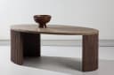 Venture Home Couchtisch Bristol Oval Braun/Grau Steinoptik Bild 1