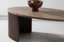 Venture Home Couchtisch Bristol Oval Braun/Grau Steinoptik Bild 4