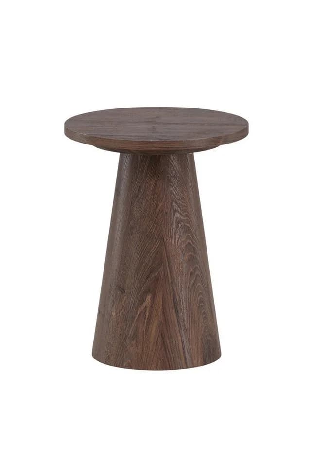 VENTURE HOME Beistelltisch Lanzo Mokka Rund Holz
