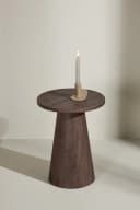 VENTURE HOME Beistelltisch Lanzo Mokka Rund Holz Bild 2