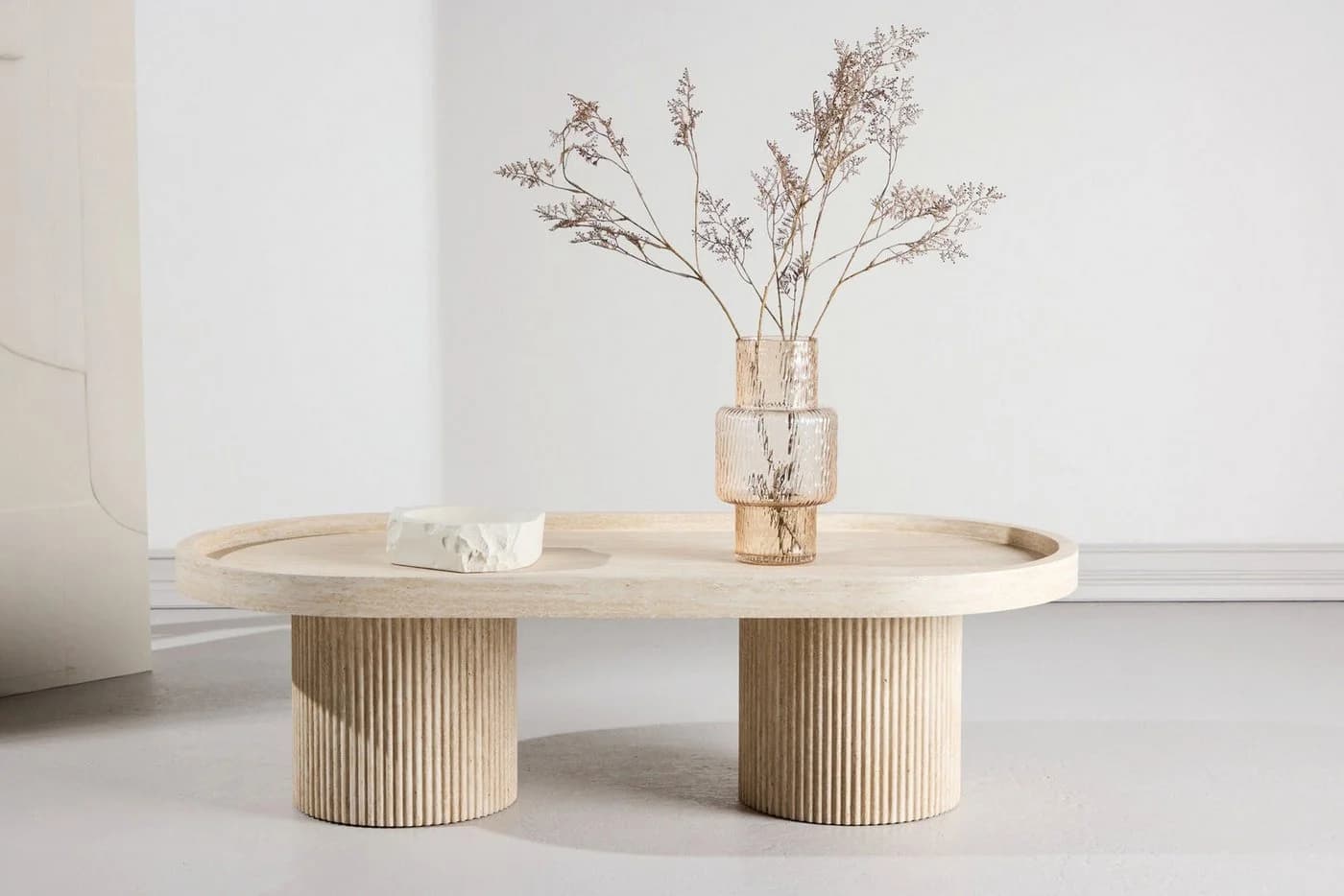 Venture Home Couchtisch Krille Beige/Braun Travertin-Optik