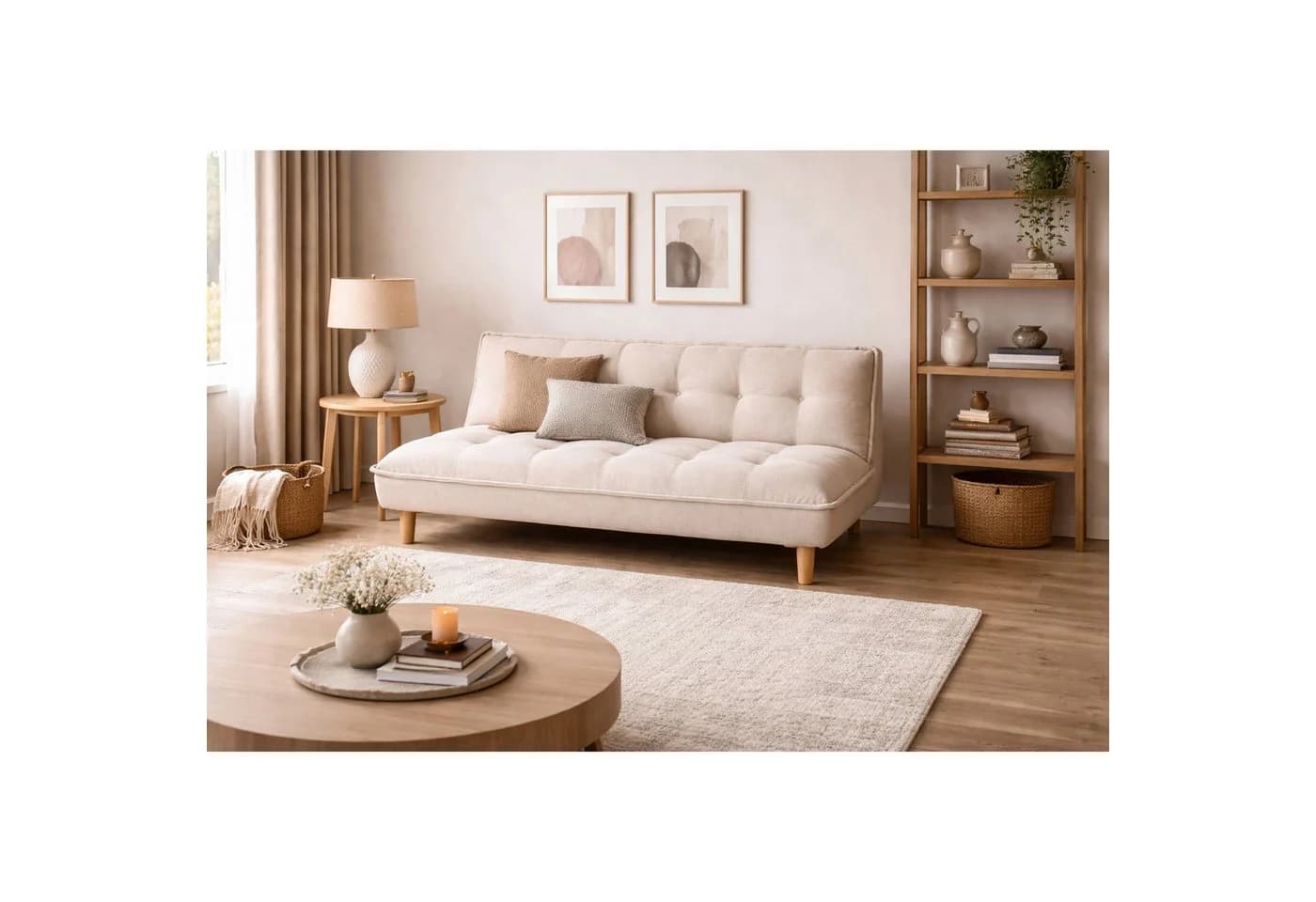 Venture Home Schlafsofa Gertrud Beige Cord mit Schlaffunktion - Bild 3
