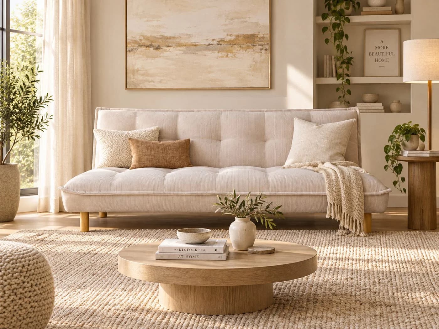 Venture Home Schlafsofa Gertrud Beige Cord mit Schlaffunktion - Bild 4