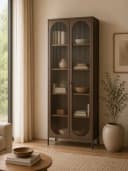 Venture Home Vitrine Braun Modern Verglast Bild 1
