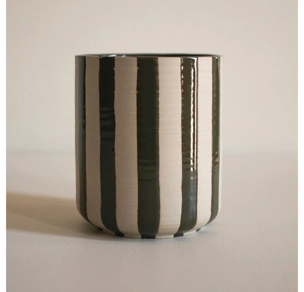 DBKD Dekoobjekt Schale Line - stripe grün Keramik - Bild 2