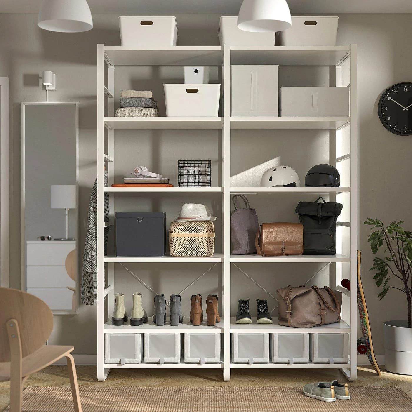 IKEA ELVARLI Aufbewahrungskombination offen Weiß