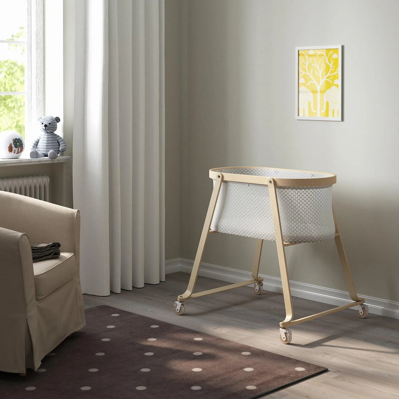 IKEA ÄLSKVÄRD Stubenwagen mit Matratze Skandinavisch