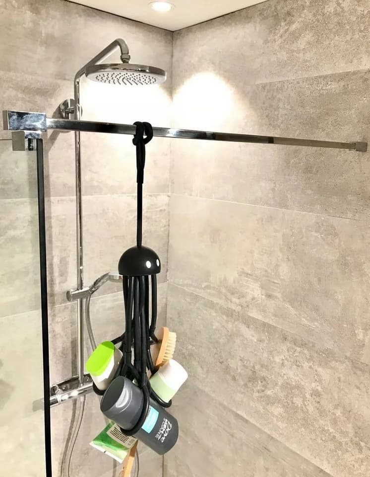 Shower Octopus Shampoohalter Schwarz Latex 9 Arme