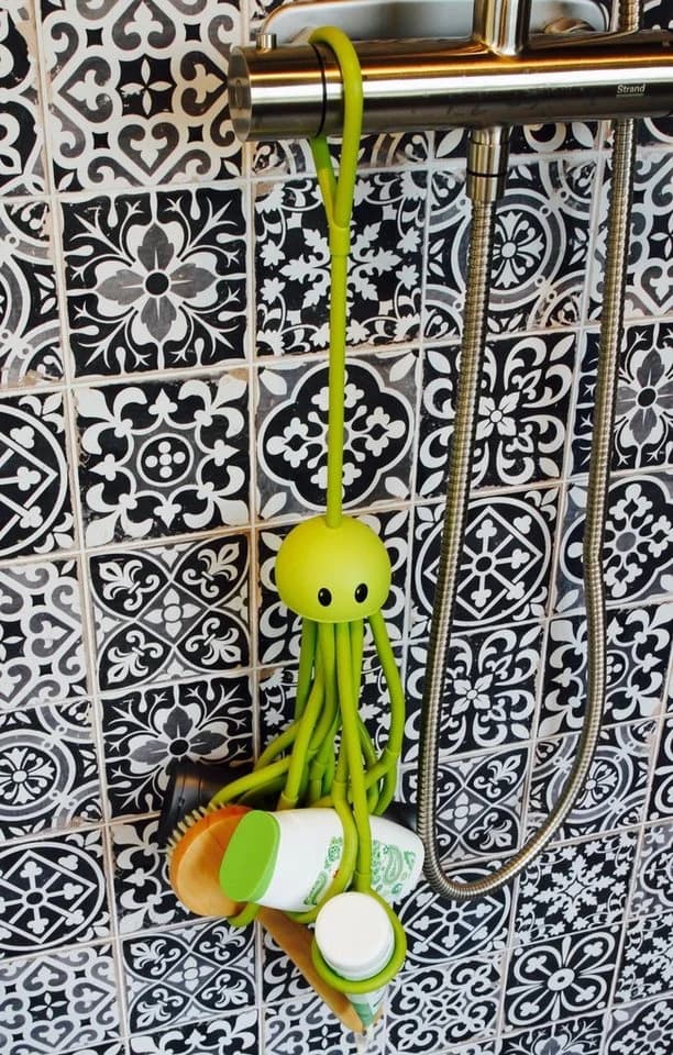 Shower Octopus Shampoohalter Grün - 9 verstellbare Latex-Arme - Bild 3