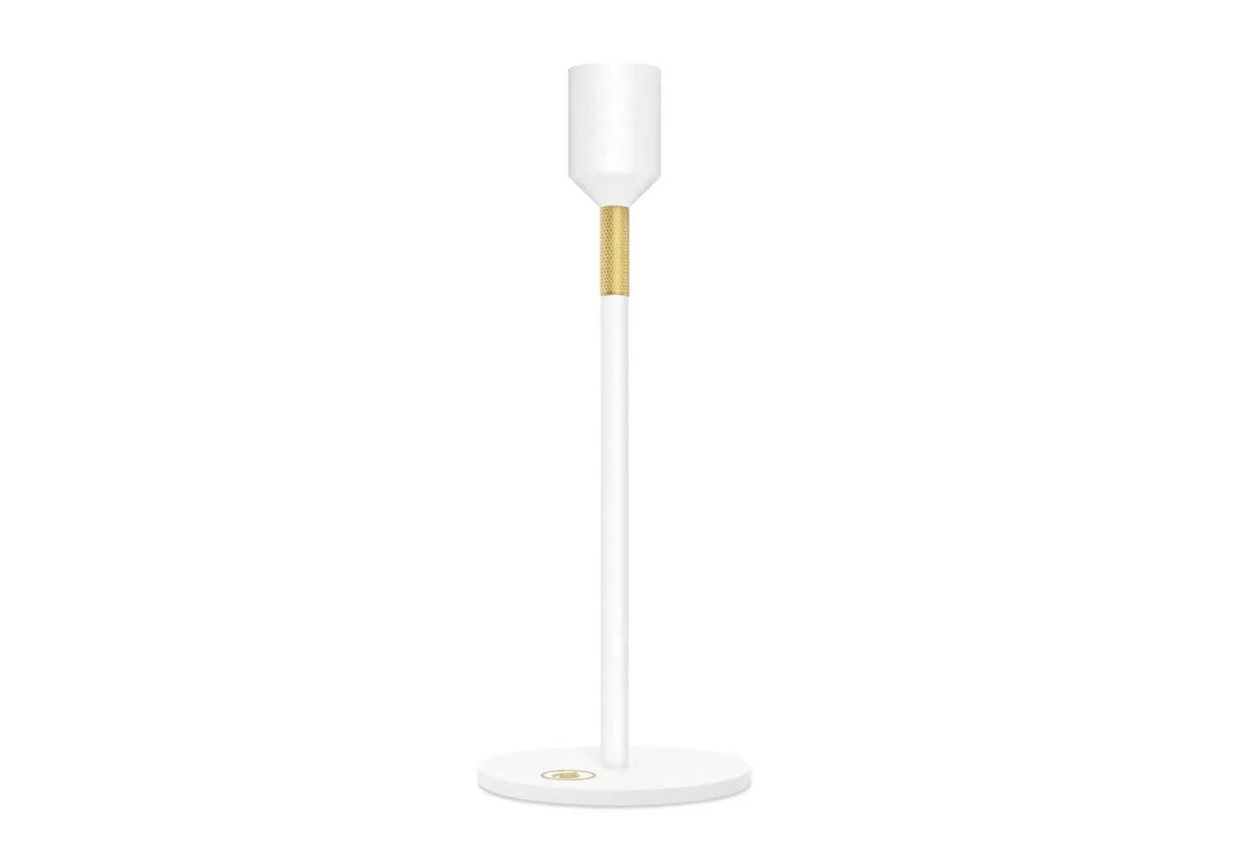 Nordic Flame Kerzenständer Weiß/Gold Metall